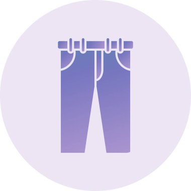 Pantolon Vektörü Kabartma Simgesi Tasarımı