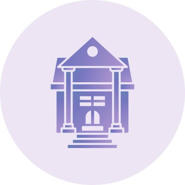 building vector icon modern illustration. Mansion