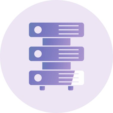 Sunucu. Web simgesi vektör illüstrasyonu