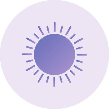 Güneş. Web simgesi basit illüstrasyon