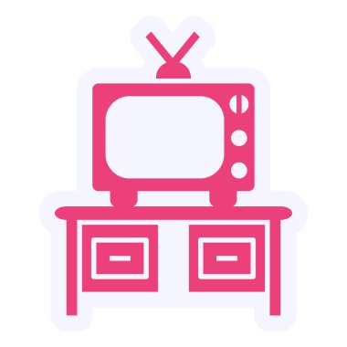 Tv Table web icon vector illustration