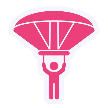 Paraglider , web icon, vector illustration