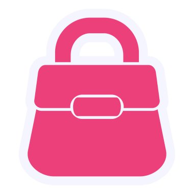 El çantası. Web simgesi basit illüstrasyon