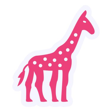 Giraffe web icon vector illustration