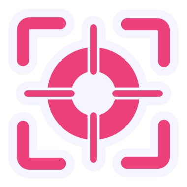 Hedef. Web simgesi basit illüstrasyon