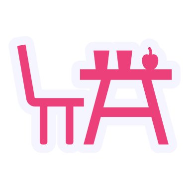 Tablo simgesinin vektör illüstrasyonu 