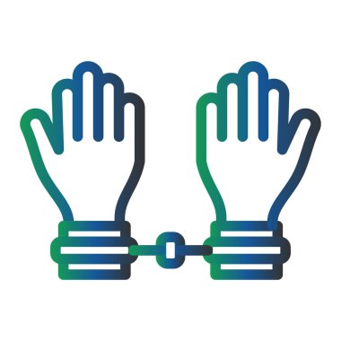 Tutuklama. Web simgesi basit illüstrasyon