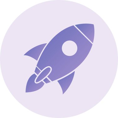 roket ikonu vektör illüstrasyonu