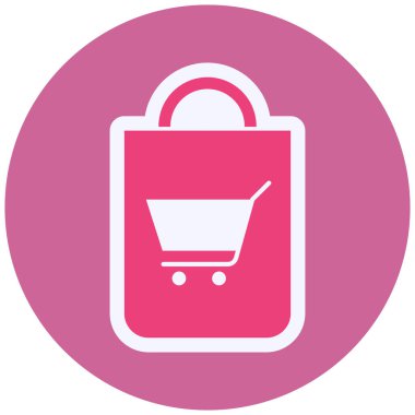 Alışveriş simgesinin vektör illüstrasyonu