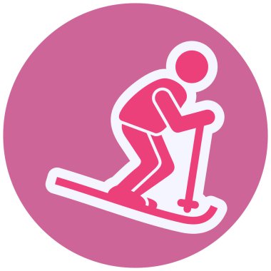 Kayak Vektörü Kabartma Simgesi Tasarımı