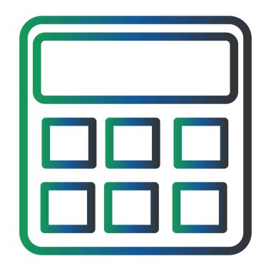 Hesap makinesi. Web simgesi basit illüstrasyon