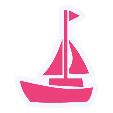 Tekne simgesinin vektör illüstrasyonu