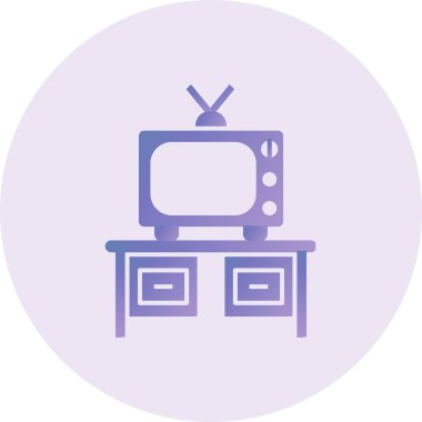Tv Table web icon vector illustration