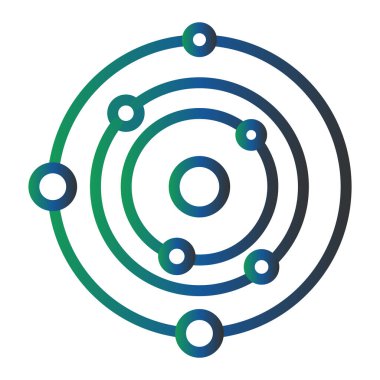 vector illustration of Solar System modern icon
