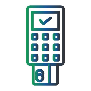 Temassız e-ticaret. Web simgesi basit illüstrasyon