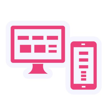 Ui Tasarım modern simgesinin vektör çizimi