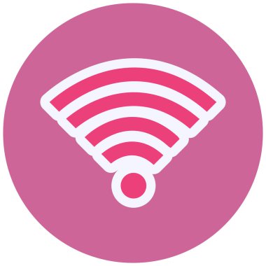 Kablosuz. Web simgesi basit illüstrasyon