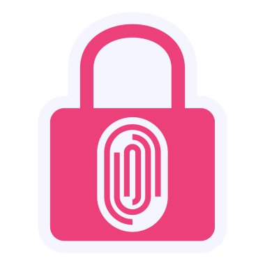 Vektör Kabartma Simgesi Tasarımı Kilitle