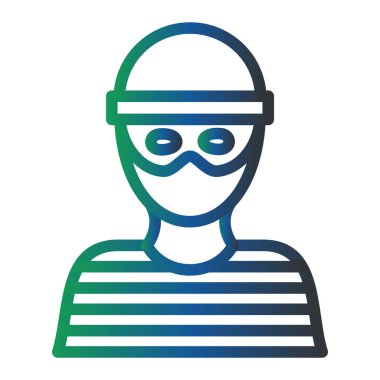 Soyguncu. Web simgesi basit illüstrasyon