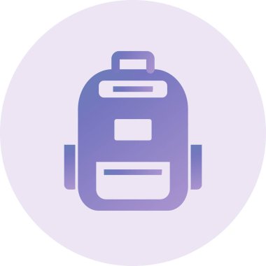 Sırt çantası. Web simgesi basit illüstrasyon