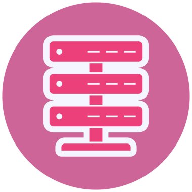 Sunucu. Web simgesi vektör illüstrasyonu