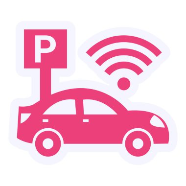 Çevrimiçi Park Vektörü Kabartma Simgesi Tasarımı