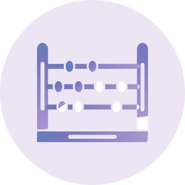 Abaküs. Web simgesi basit illüstrasyon 