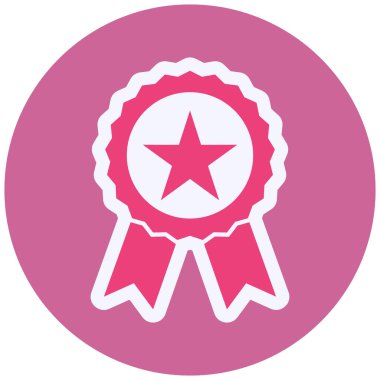 Rozet simgesi, vektör illüstrasyonu