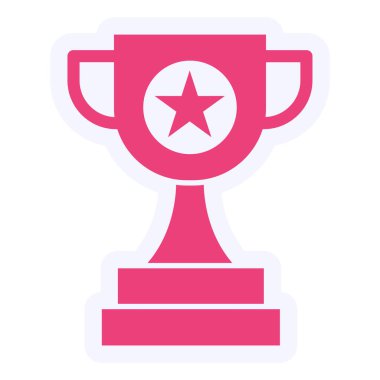 Kupa. Web simgesi basit illüstrasyon