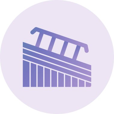 Demiryolu Vektörü Kabartma Simgesi Tasarımı