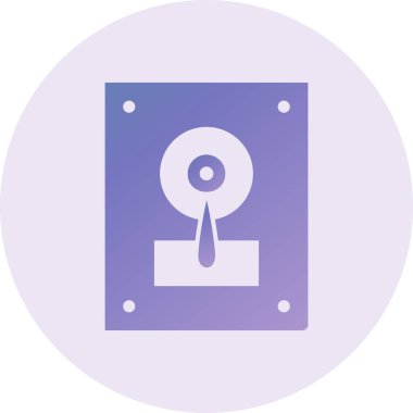 Sabit Sürücü Vektörü Şekil Simgesi Tasarımı