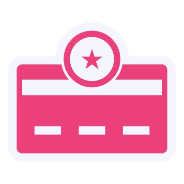 Kredi Kartı Ödeme Vektörü Glyph Simgesi Tasarımı