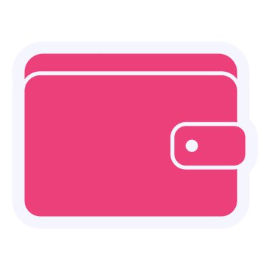 Cüzdan. Web simgesi basit tasarım