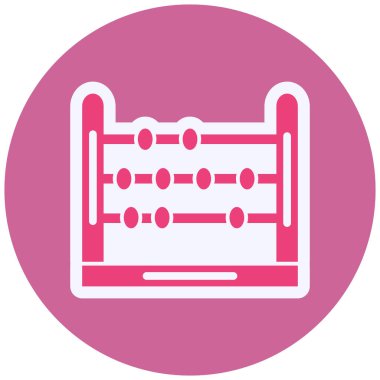 Abaküs. Web simgesi basit illüstrasyon
