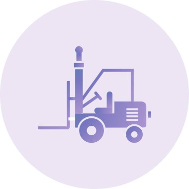 Forklift kamyon simgesi vektör illüstrasyonu 