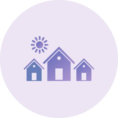 Residential Area vector icon modern illustration