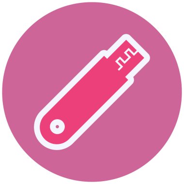 Flash Sürücü Vektörü Şekil Simgesi Tasarımı 