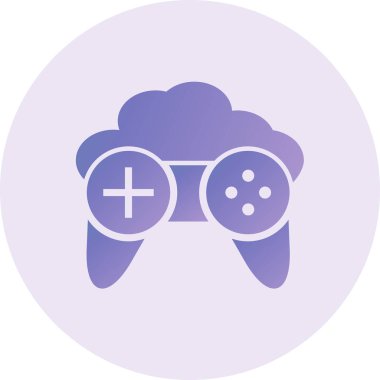 Oyun Bulut Vektörü Kabartma Simgesi Tasarımı 