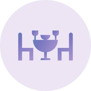 Kitchen Table web icon vector illustration