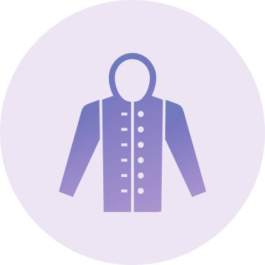 Yağmurluk. Web simgesi basit illüstrasyon