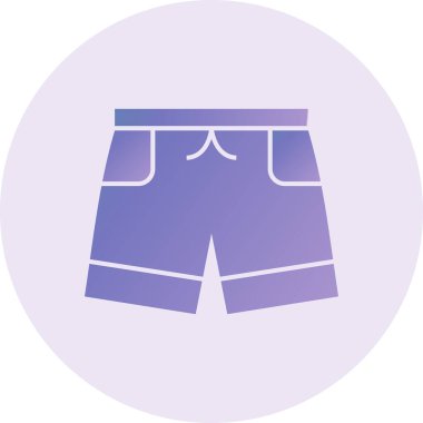 Şort. Web simgesi basit illüstrasyon