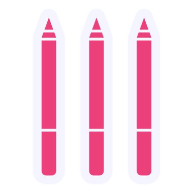 Göz Kalemi Vektör Kabartma Simgesi Tasarımı 