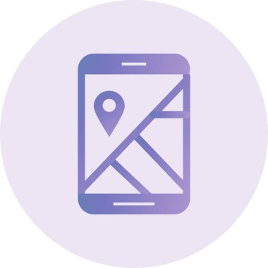 GPS Vektör Kabartma Simgesi Tasarımı 