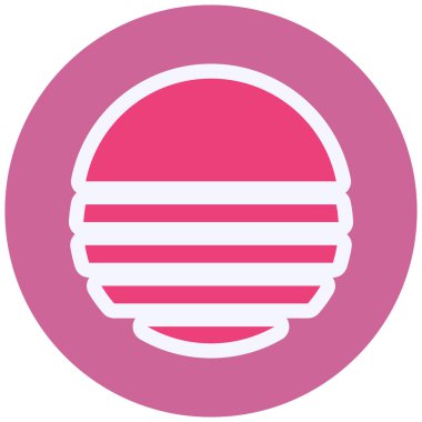 Buhar dalgası. Web simgesi basit tasarım