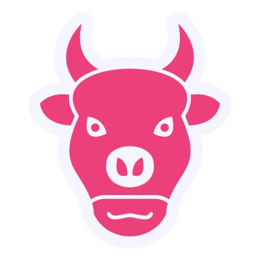 Bison  web icon vector illustration