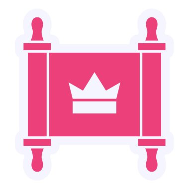 Papirüs. Web simgesi basit illüstrasyon