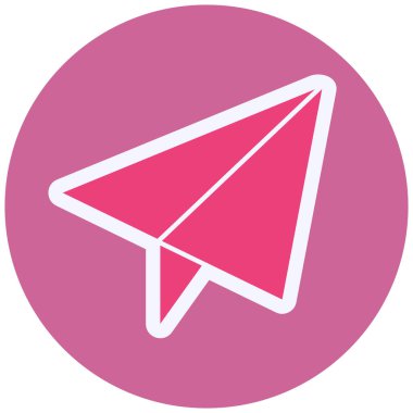 paper plane icon, simple web illustration
