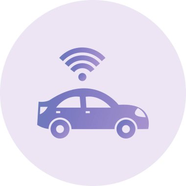 Akıllı Otomobil Vektörü Şekil Simgesi Tasarımı 