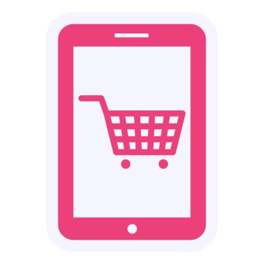 Alışveriş simgesinin vektör illüstrasyonu