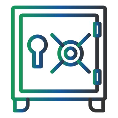 Vault icon illustration, simple web 